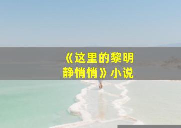 《这里的黎明静悄悄》小说