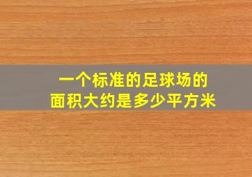 一个标准的足球场的面积大约是多少平方米