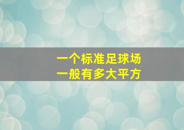 一个标准足球场一般有多大平方