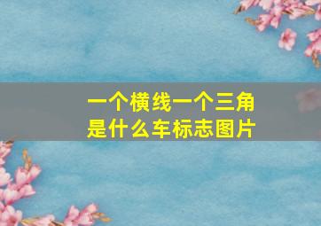 一个横线一个三角是什么车标志图片