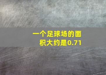 一个足球场的面积大约是0.71