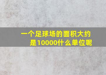 一个足球场的面积大约是10000什么单位呢