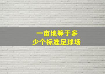 一亩地等于多少个标准足球场