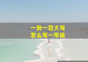 一到一百大写怎么写一年级