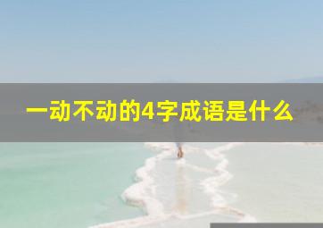 一动不动的4字成语是什么