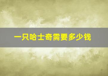 一只哈士奇需要多少钱