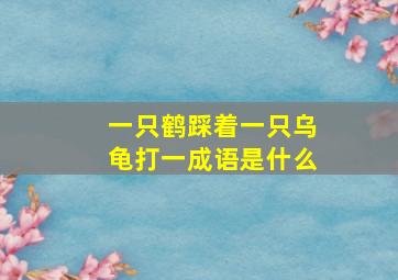 一只鹤踩着一只乌龟打一成语是什么