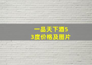 一品天下酒53度价格及图片