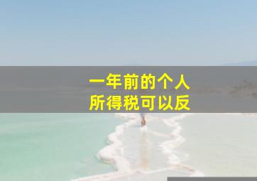 一年前的个人所得税可以反