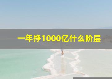 一年挣1000亿什么阶层