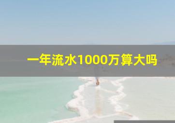 一年流水1000万算大吗