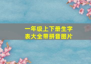 一年级上下册生字表大全带拼音图片