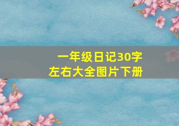 一年级日记30字左右大全图片下册