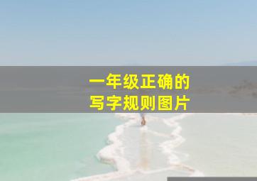 一年级正确的写字规则图片