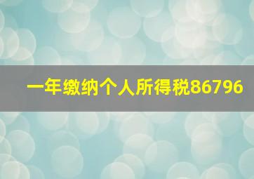 一年缴纳个人所得税86796