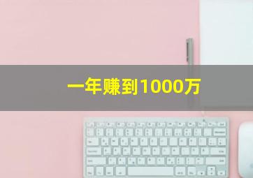 一年赚到1000万