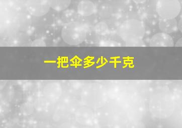 一把伞多少千克