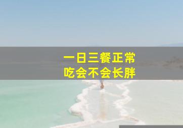 一日三餐正常吃会不会长胖