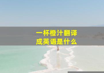 一杯橙汁翻译成英语是什么