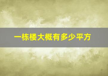 一栋楼大概有多少平方