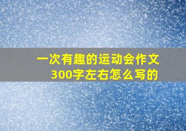 一次有趣的运动会作文300字左右怎么写的