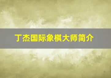 丁杰国际象棋大师简介