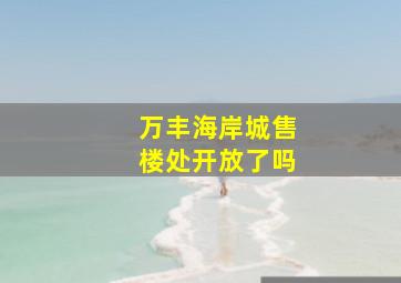 万丰海岸城售楼处开放了吗