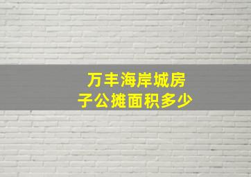 万丰海岸城房子公摊面积多少