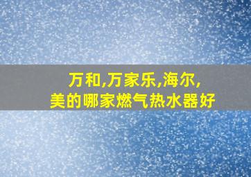 万和,万家乐,海尔,美的哪家燃气热水器好