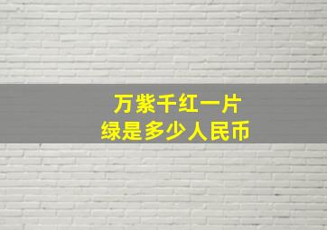 万紫千红一片绿是多少人民币