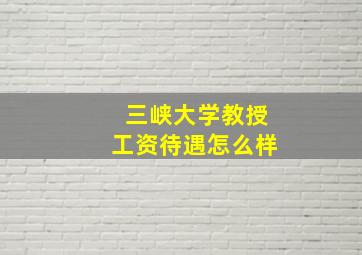 三峡大学教授工资待遇怎么样