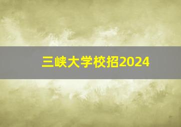 三峡大学校招2024