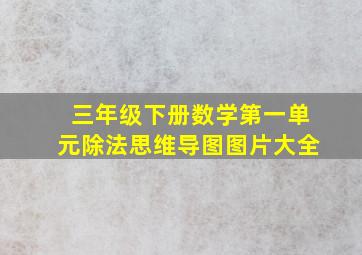 三年级下册数学第一单元除法思维导图图片大全