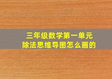 三年级数学第一单元除法思维导图怎么画的