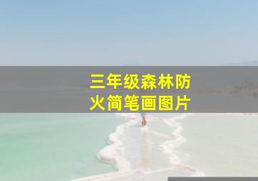 三年级森林防火简笔画图片