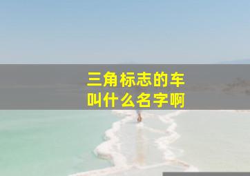 三角标志的车叫什么名字啊