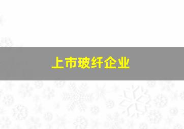 上市玻纤企业