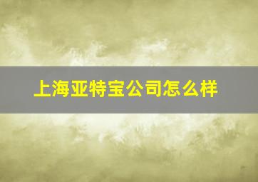 上海亚特宝公司怎么样