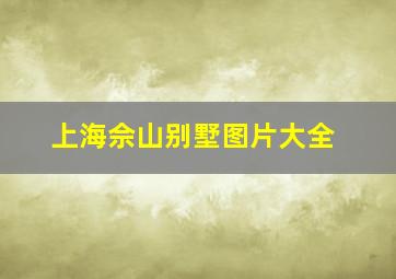 上海佘山别墅图片大全