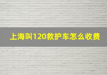 上海叫120救护车怎么收费