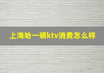 上海哈一顿ktv消费怎么样