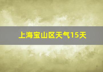 上海宝山区天气15天