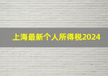 上海最新个人所得税2024