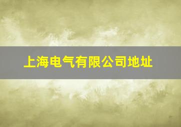 上海电气有限公司地址