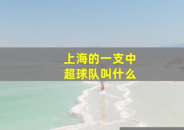 上海的一支中超球队叫什么