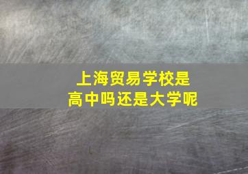 上海贸易学校是高中吗还是大学呢