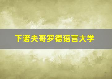 下诺夫哥罗德语言大学