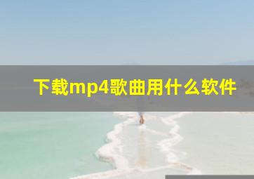 下载mp4歌曲用什么软件