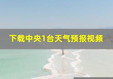 下载中央1台天气预报视频