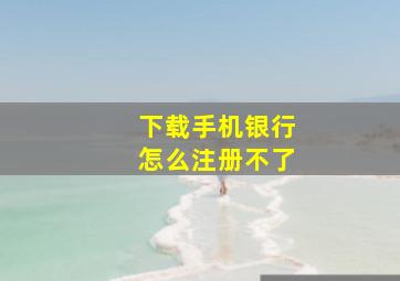 下载手机银行怎么注册不了